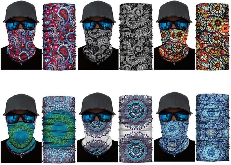 SIDAZON Neck Gaiter Mask,Bandana Gator Face Cover Mask Sun UV Protection,Neck Warmer Balaclava,Tube Face Scarf,Headband for Outdoor - Image 2